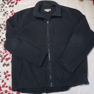Men's Duluth XL Black Fleece Zip-Up Jacket